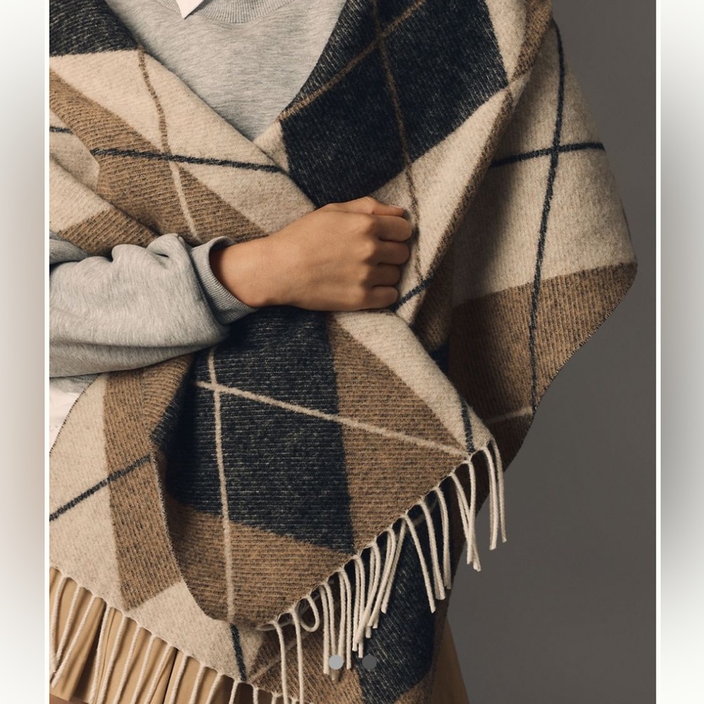 Tartan Blanket Co x Pretty Little Fawn Argyle Wool Scarf